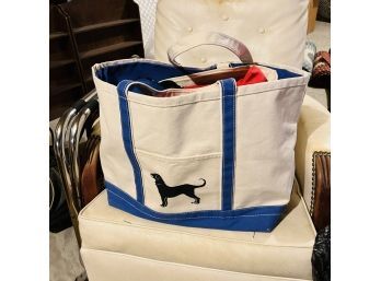 Pair Of Black Dog Canvas Totes And Other Bags (Basement)