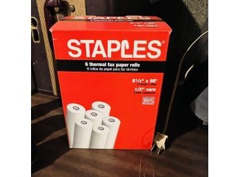 Set Of 4 Staples Fax Paper Rolls (Basement)