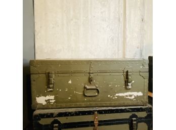 Vintage Army Green Foot Locker No. 2 (Basement)