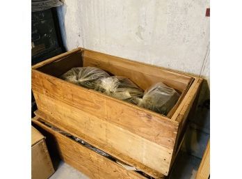 Military Ammo Crate With Vintage Assorted Uniforms And Goods No. 1 (Basement)