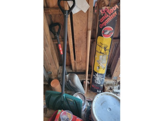 2 Shovels And Tool Organizer (Garage)