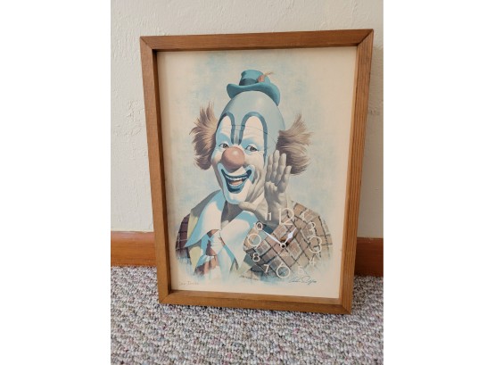 Vintage Sexton Clown Clock With Arthur Sarnoff Print (Downstairs Bedroom)
