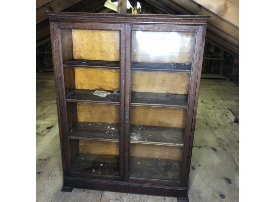 Antique Glass Front Cabinet (Upstairs)