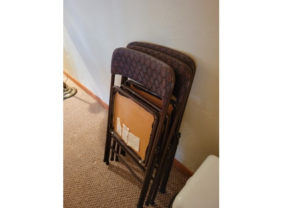 Set Of 3 Padded Folding Chairs (Living Room)
