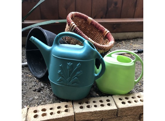Assorted Pots And Watering Cans (Living Room)
