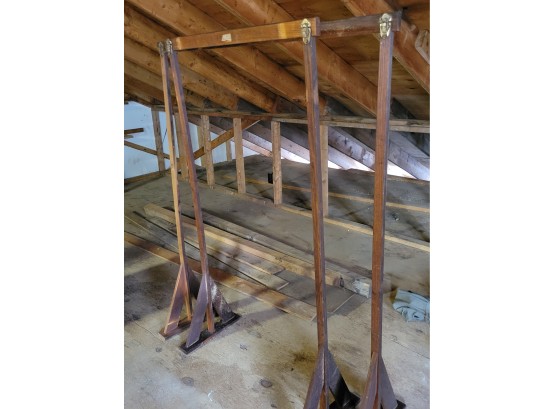 Vintage Wooden Seer Garmet Racks - Set Of Two ( Room Above Garage)