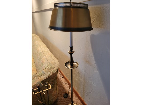 Vintage Brass Floor Lamp (Living Room)