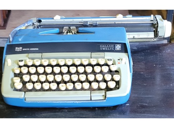 Vintage Blue Smith -Corona Galaxie 12 Typewriter (Room Above Garage)