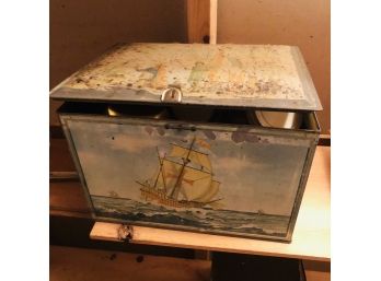 Tin Box With Spices And Other Supplies  (Upstairs Attic)
