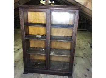 Antique Glass Front Cabinet (Upstairs)
