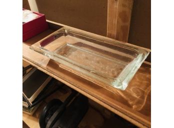 Clear Glass Tray Dish (Upstairs Attic)