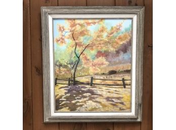 Signed Oil Painting 'Lussier'  (Porch)