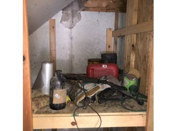 Gas Cans And Other Assorted Items (Garage Cabinet)