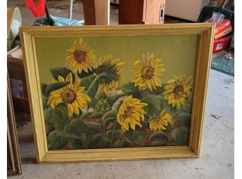 Sunflower Oil Painting By Ida Thorndike (Garage)