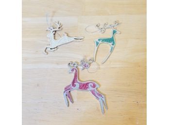 3 Reindeer Ornaments