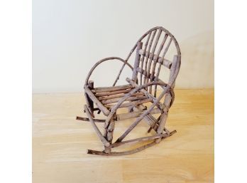Handmade Wooden  Doll Rocking Chair