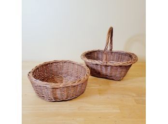 Set Of 2 Handmade Baskets From Poland