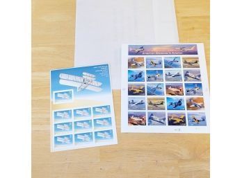 American Advances In Aviation And First In Flight Stamp Sheets