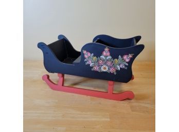 Vintage Hand Painted Sleigh From Germany