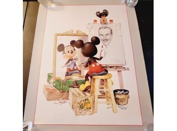 Vintage Poster 'Mickeys Self Portrait' Poster