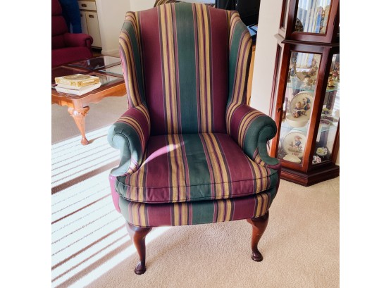 Wingback Striped Chair (2 Of 2 - Left, LR)