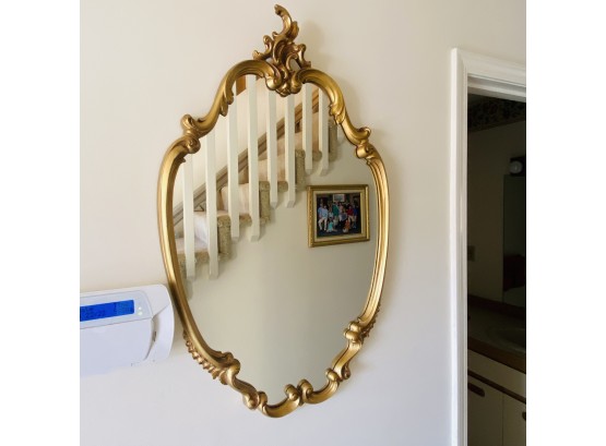 Gold Tone Decorative Mirror (hall)