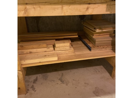 Shelf Lot Of Scrap Wood (basement)
