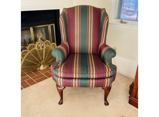 Wingback Striped Chair (1 Of 2 - Right, LR)