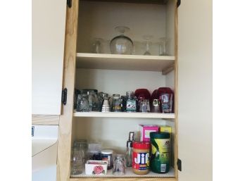 Kitchen Cabinet Lot No. 4: Stemware, Shot Glasses, Etc.