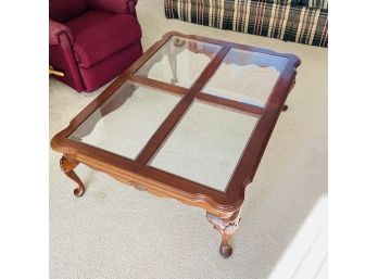 Wood And Glass Large Coffee Table (LR)