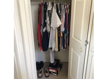 Men's Closet Lot: Shoes, Tops, Etc. (Bedroom)