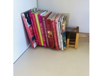 Cookbooks On Wooden Stand (Kitchen)