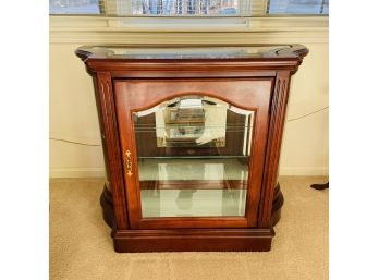 Lighted Display Cabinet With Glass Top