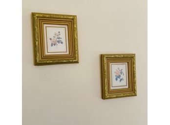 Gold Tone Framed Floral Wall Decor (2nd BR)
