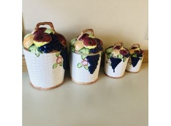 Ceramic Canister Set - 4 Pieces (Kitchen)