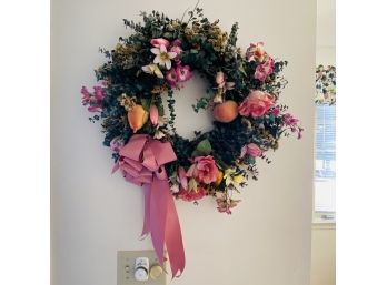 Faux Floral Decorative Wreath (entry)
