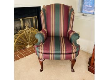 Wingback Striped Chair (1 Of 2 - Right, LR)