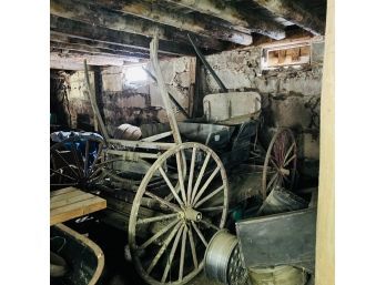 Old Wooden Carriage Sleigh On Carriage Platform (Barn, Lower Level)