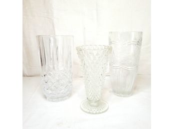 Beautiful Cut Crystal Glass Vases