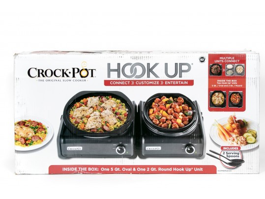 Crock-Pot Hook Up Set Including A 5 Qt. Oval & 2 Qt. Round Hook Up Unit -  New In Box #160436