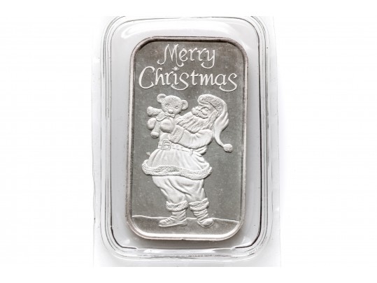 1994 Merry Christmas, 1 Oz .999 Silver Bar #168821 | Black Rock
