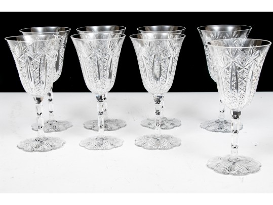 Vintage Crystal Wine Glasses by Gallo, 1980, Set of 8