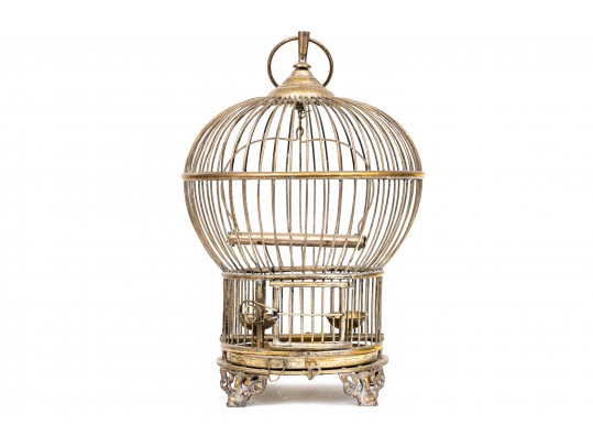 1920-30's Indian Brass Birdcage #206699