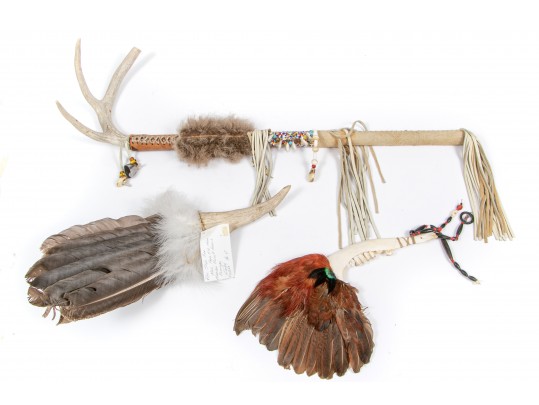 Creek Indian Deer Antler Dance Stick - 28 (ds9) - Mission Del Rey