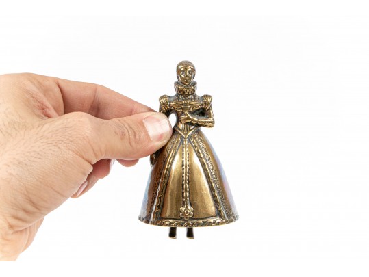 Brass Lady Bell With Clapper Feet - Ruby Lane