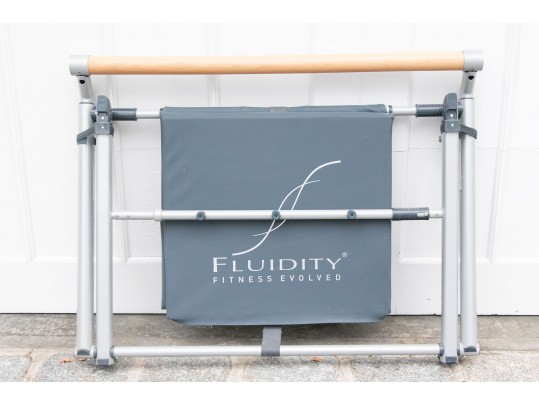 Fluidity Barre Fitness Evolved Exercise Portable Ballet Barre Mat Workout  System #129462