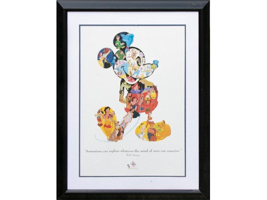 75th Anniversary Walt Disney Print, Matted, Framed And Glazed #152671