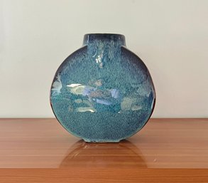 Blue Glazed Pottery Vase
