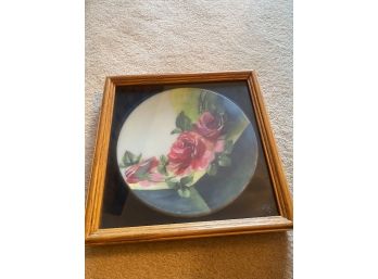 Framed Painted Plate