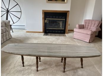Marble Top Surfboard Coffee Table